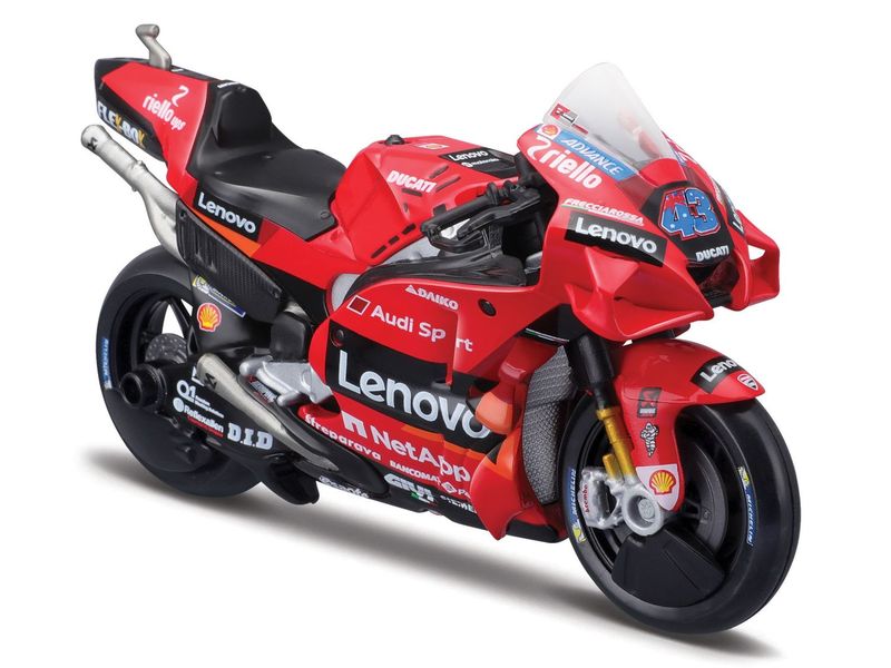 Maisto Motorrad MotoGP Ducati Lenovo #43 Miller 2021 1:18 Sammlermodell im Massstab 1:18
