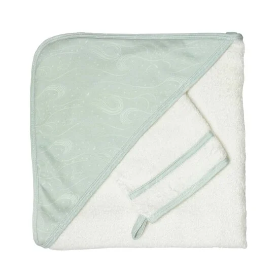 Au large de Nova Cape de bain + gant   Vert d'eau        de               Trois Kilos Sept