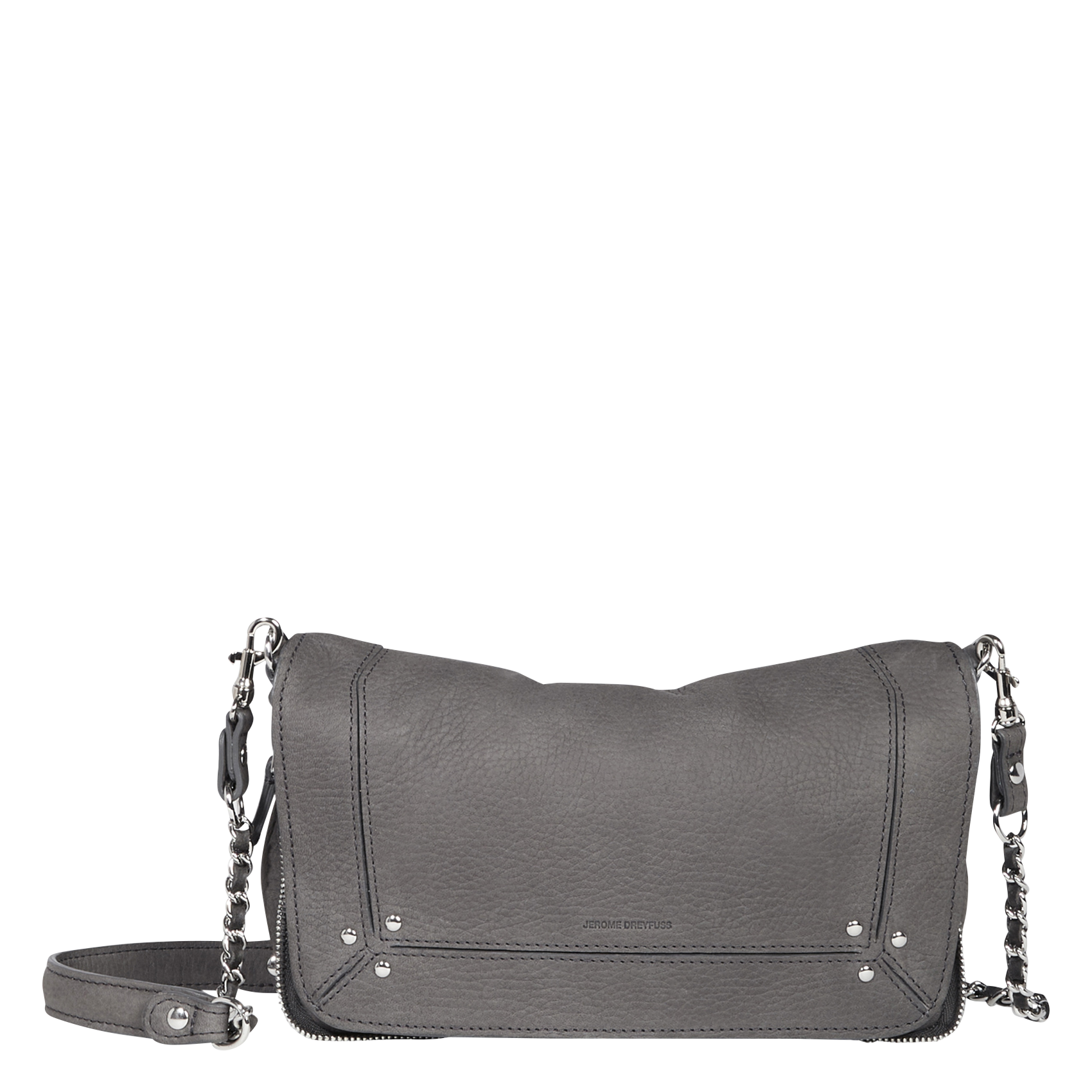 BOBI S - Sac bandoulière en cuir| Gris