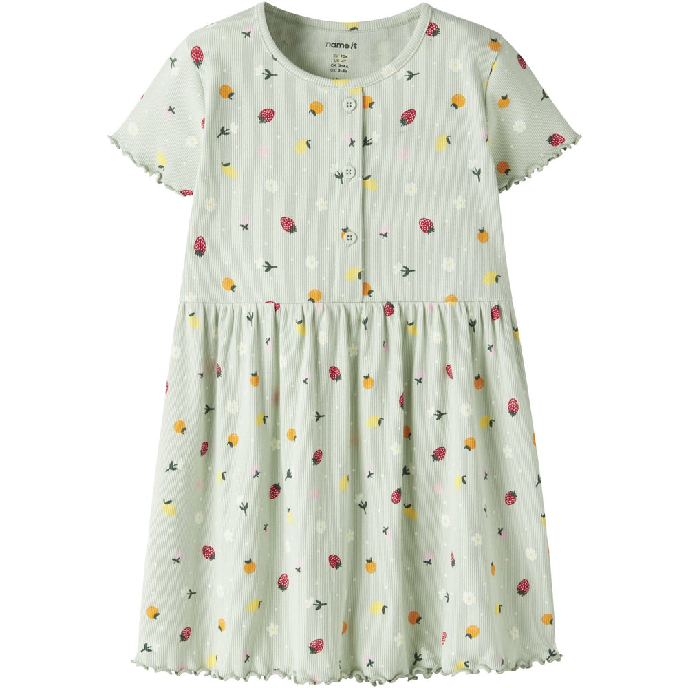 Køb Name It Pale Aqua Fruit Flowers Nmfvemia Ss Kjole