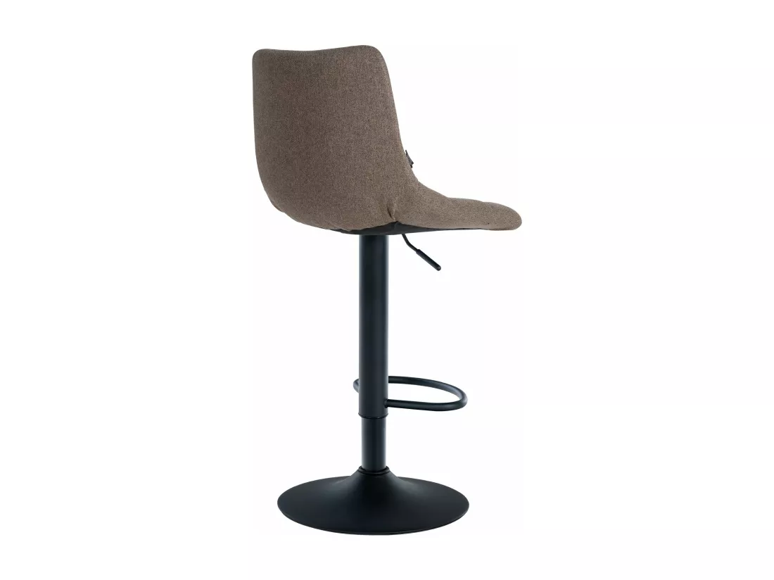Lot de 2 Tabouret de bar - Tissu & Métal - Taupe - Jerry