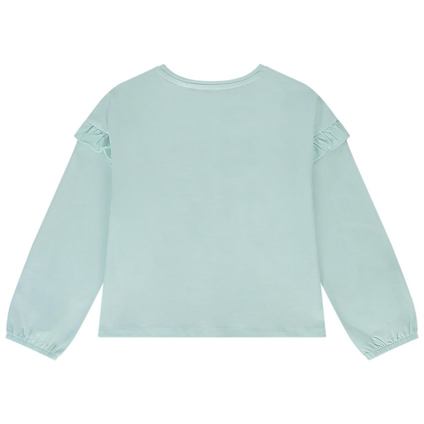 T-shirt manches longues fantaisie à sequins magiques pour fille - Bleu