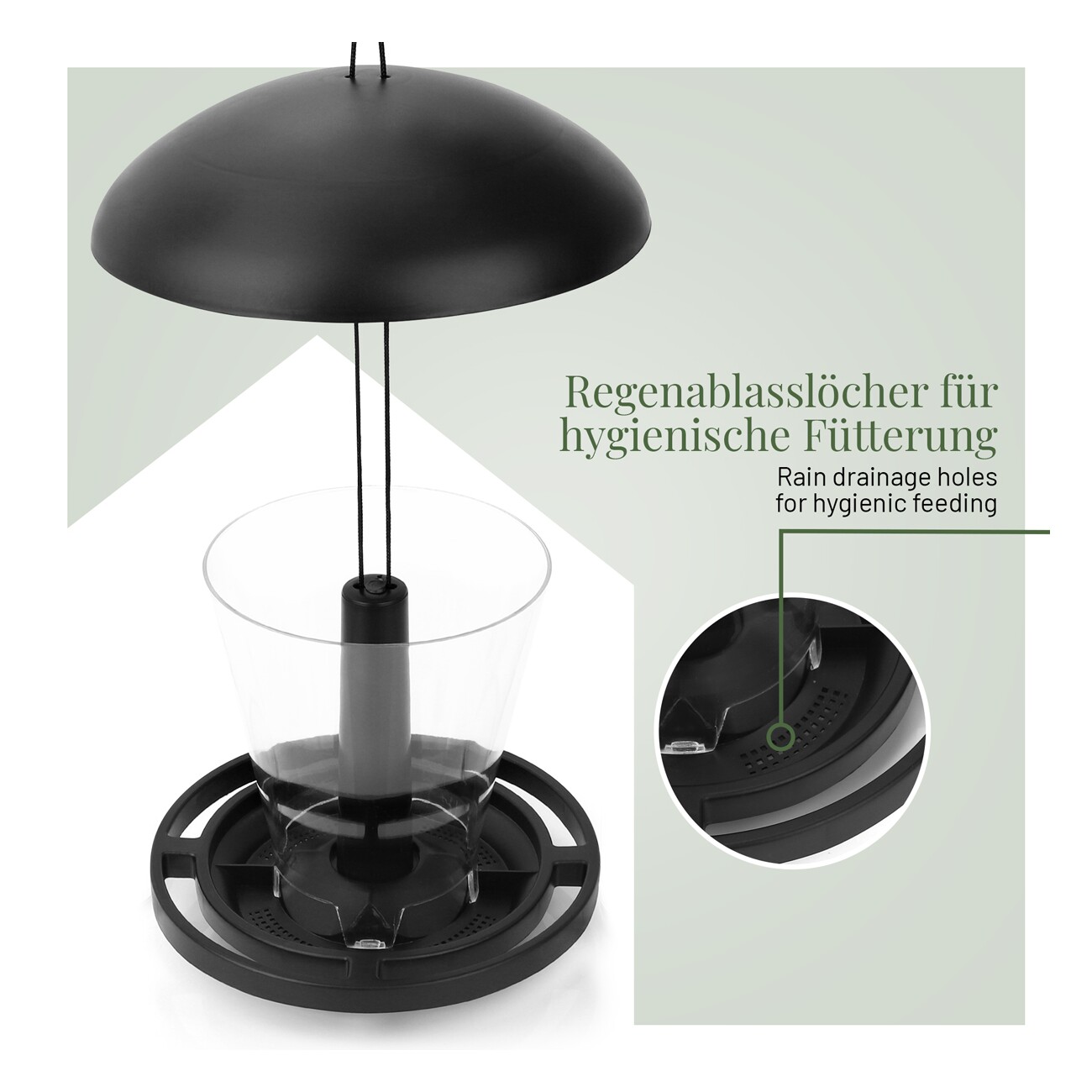 WILDLIFE HOME Vogelfutterspender, Schwarz
