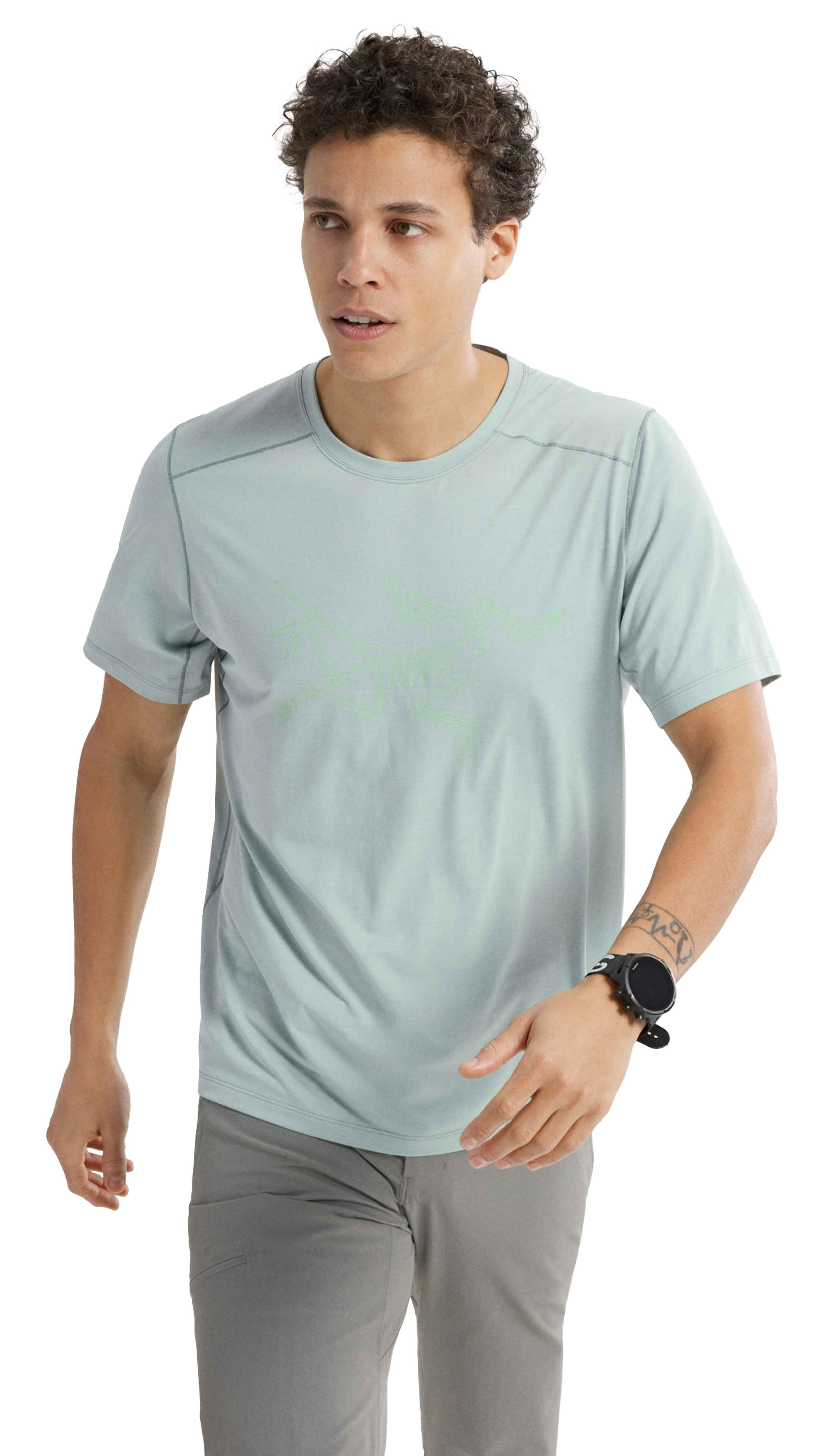 Cormac Logo SS Herre Stone Green Heather