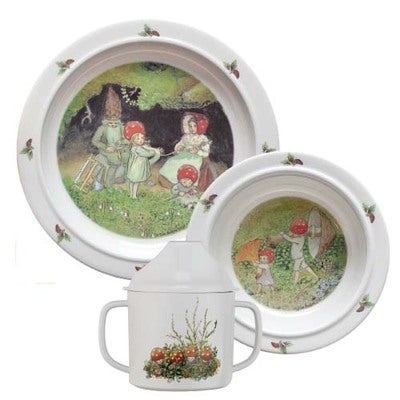 Elsa Beskow Tomtebobarna Barneservise 3 Deler