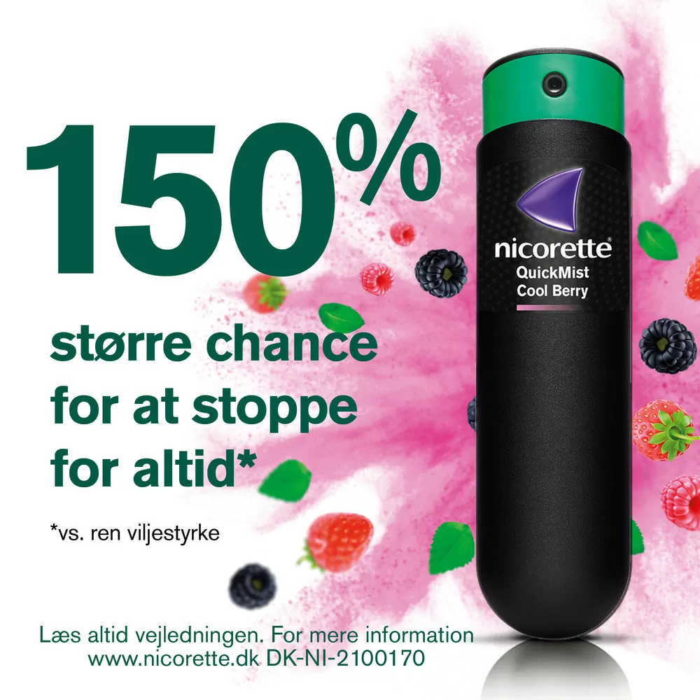 Nicorette Quickmist mundspray Cool Berry - 150 doser