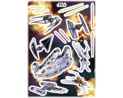 Muursticker Disney Star Wars Ruimteschepen 50x70 cm
