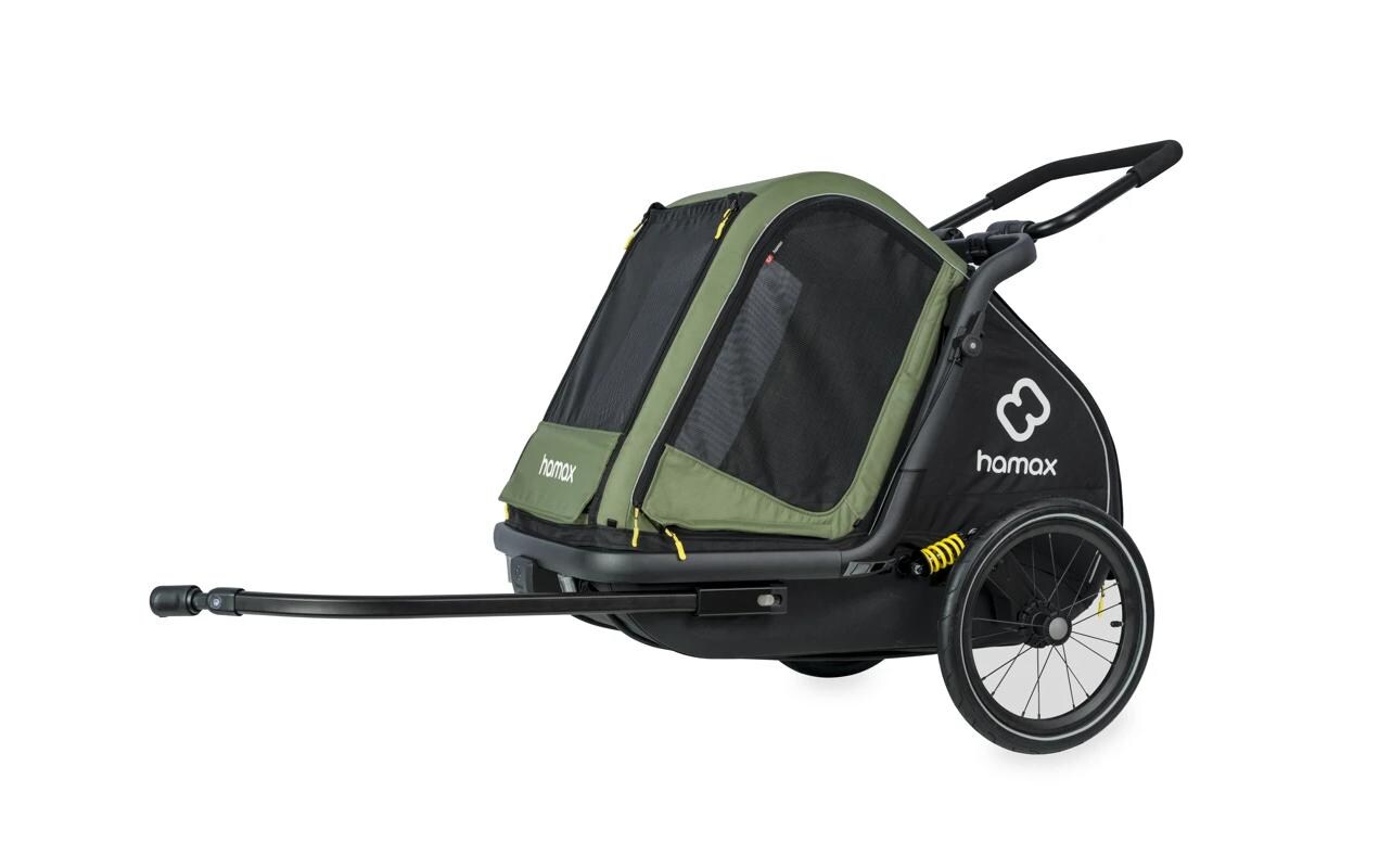 Veloanhänger Dog Trailer Pluto M für Hunde bis 35 kg<br>Veloanhänger und Buggy für Hunde