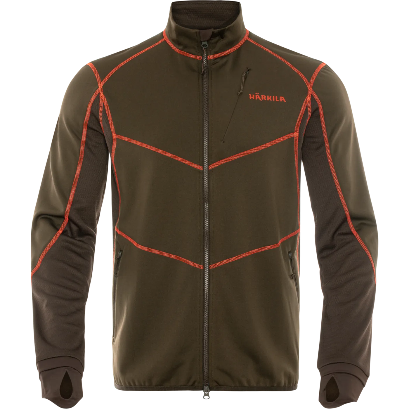 Härkila Men's Scandinavian Fleece Jacket Willow Green/Shadow Brown