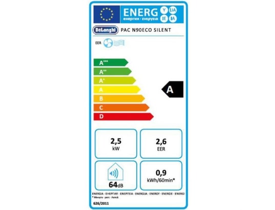 DELONGHI - Climatiseur mobile monobloc 2900w 35m2 - pacn90silenteco