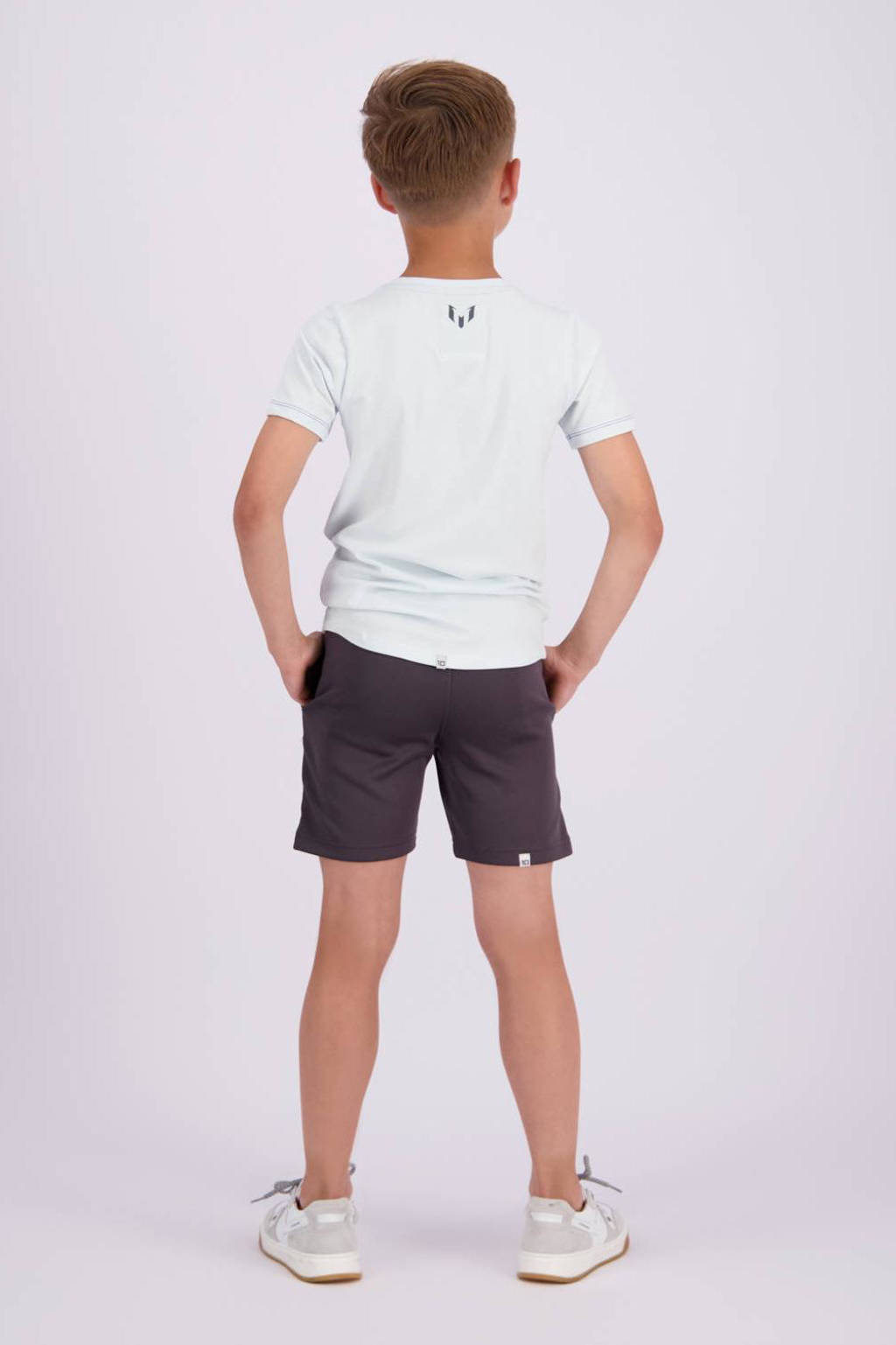 Vingino T-shirt met logo lichtblauw/grijs