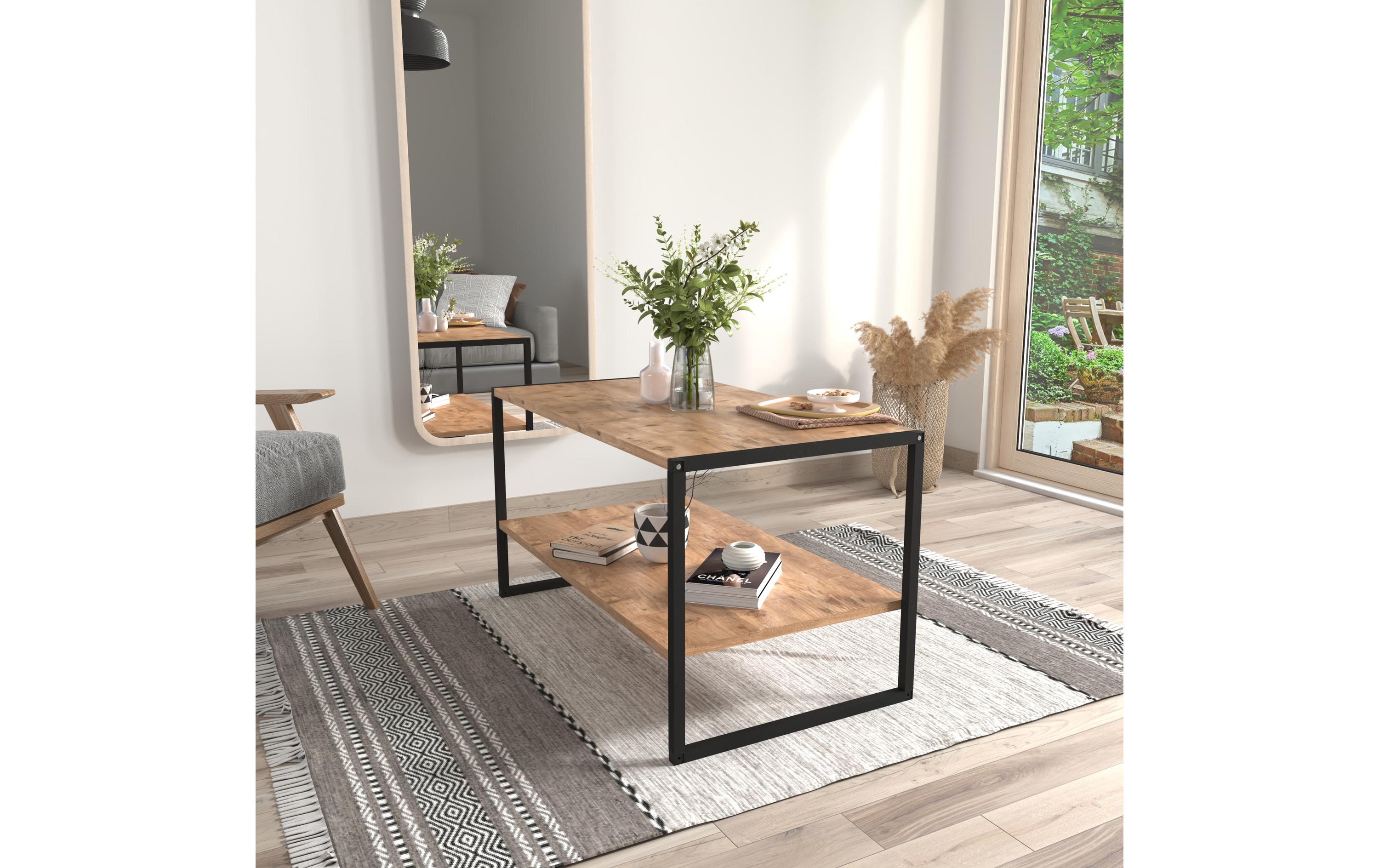 Couchtisch Insasi L 90.2 x 50.4 cm, Honig-EicheSofatisch