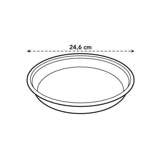 Soucoupe ronde en plastique injecté, transparente Ø 25 cm