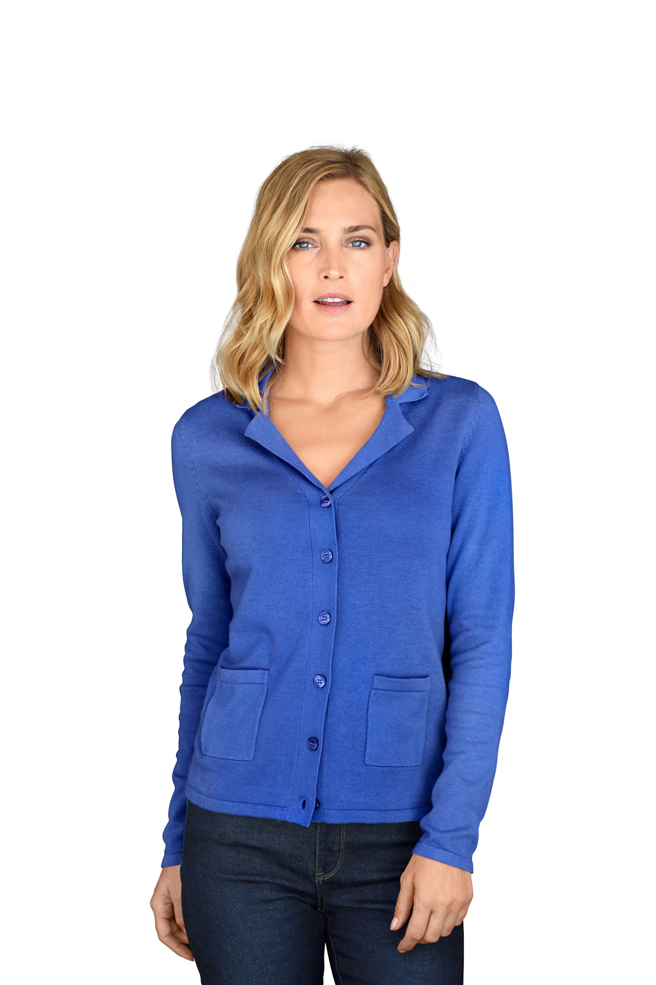 heine Feinstrickjacke in royalblau