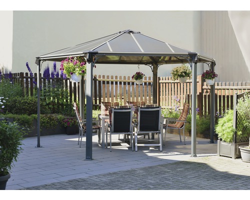 Paviljoen Palram – Canopia Monaco 438 x 438 cm antraciet