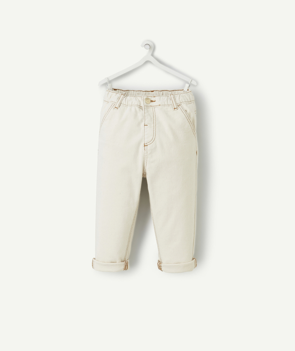 pantalon relax bébé garçon sans teinture écru