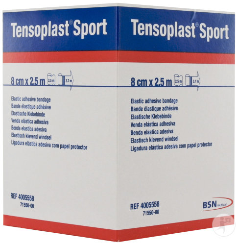 Tensoplast Sport Bande Élastique Adhésive 8cm x 2,5m 1 Pièce (7155000)
