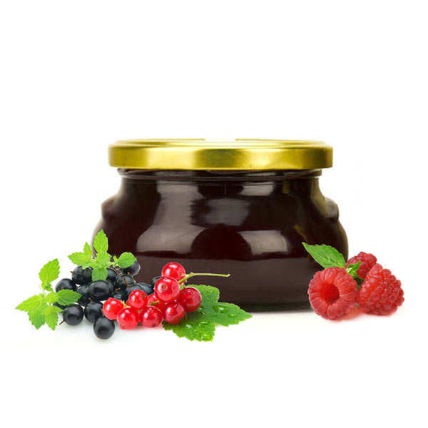 Confiture groseille, framboise et cassis