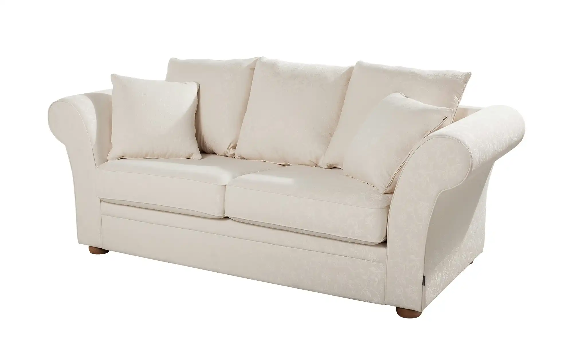 Landhaus-Sofa weiß - Flachgewebe Olivia