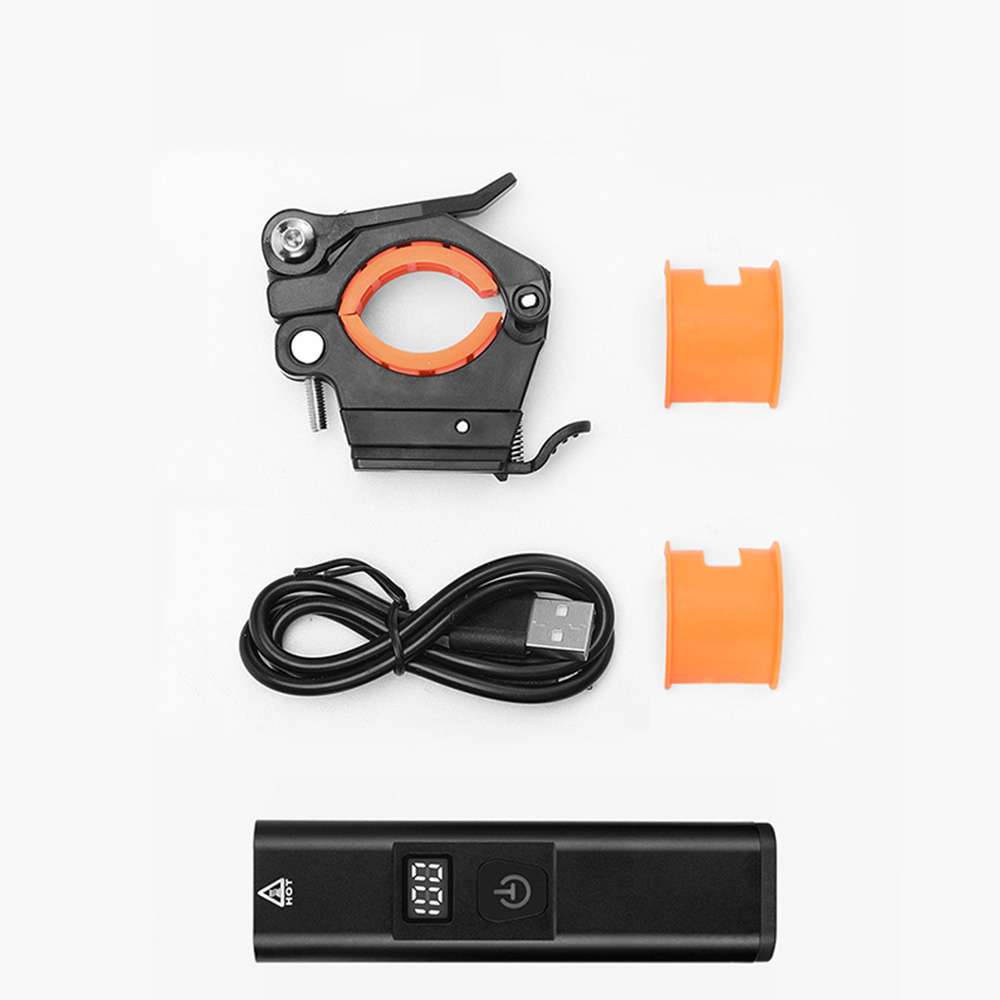 2in1 Aluminium Fahrrad LED Lampe Velo Licht / 4200mAh USB Powerbank IPX6 inkl. Lenker Halterung - Schwarz