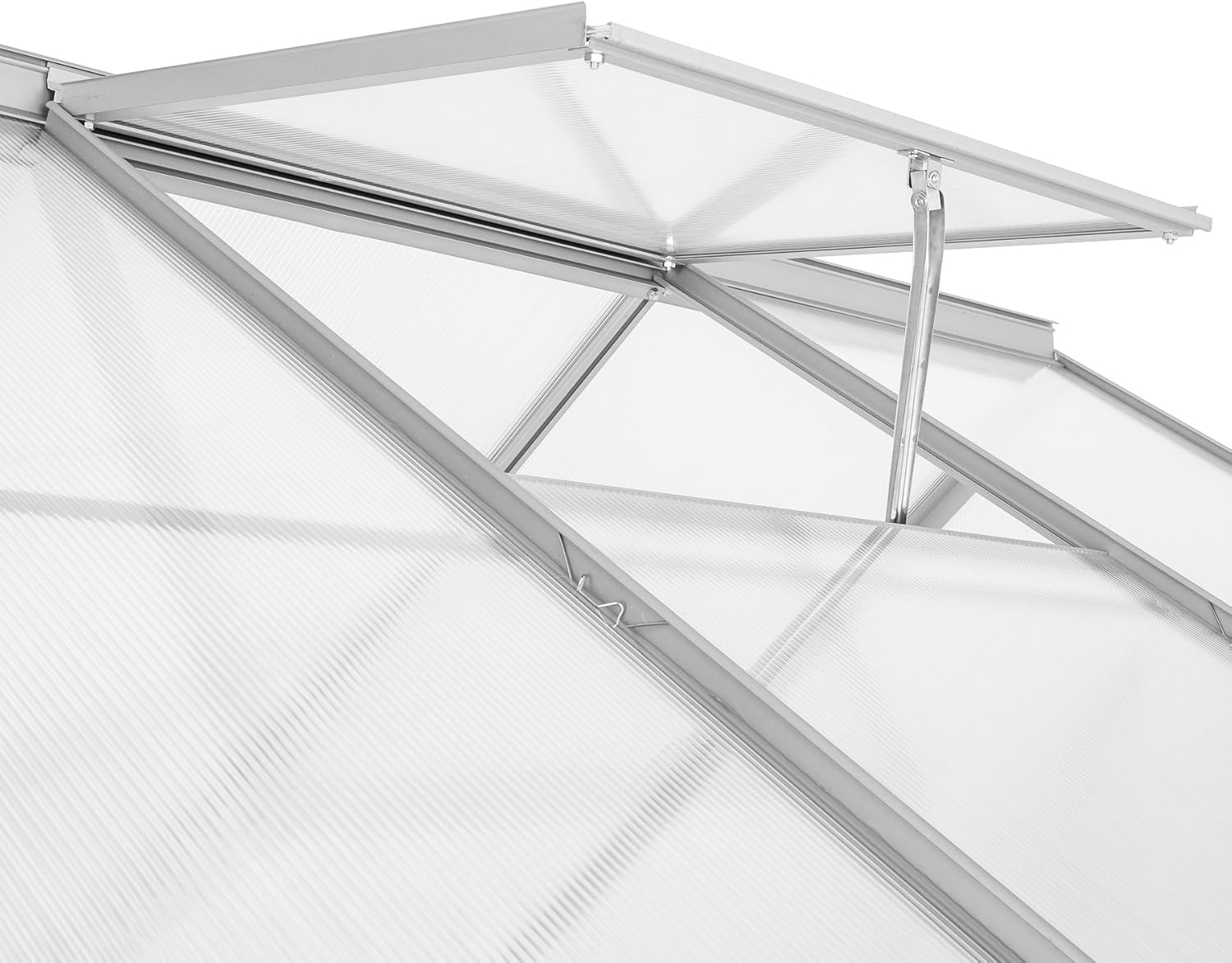 TecTake 800416 - Gewächshaus 190x185x195 cm, Stabile Rahmenkonstruktion aus eloxiertem Aluminium - Diverse Modelle (mit Fundament | Nr. 402472)