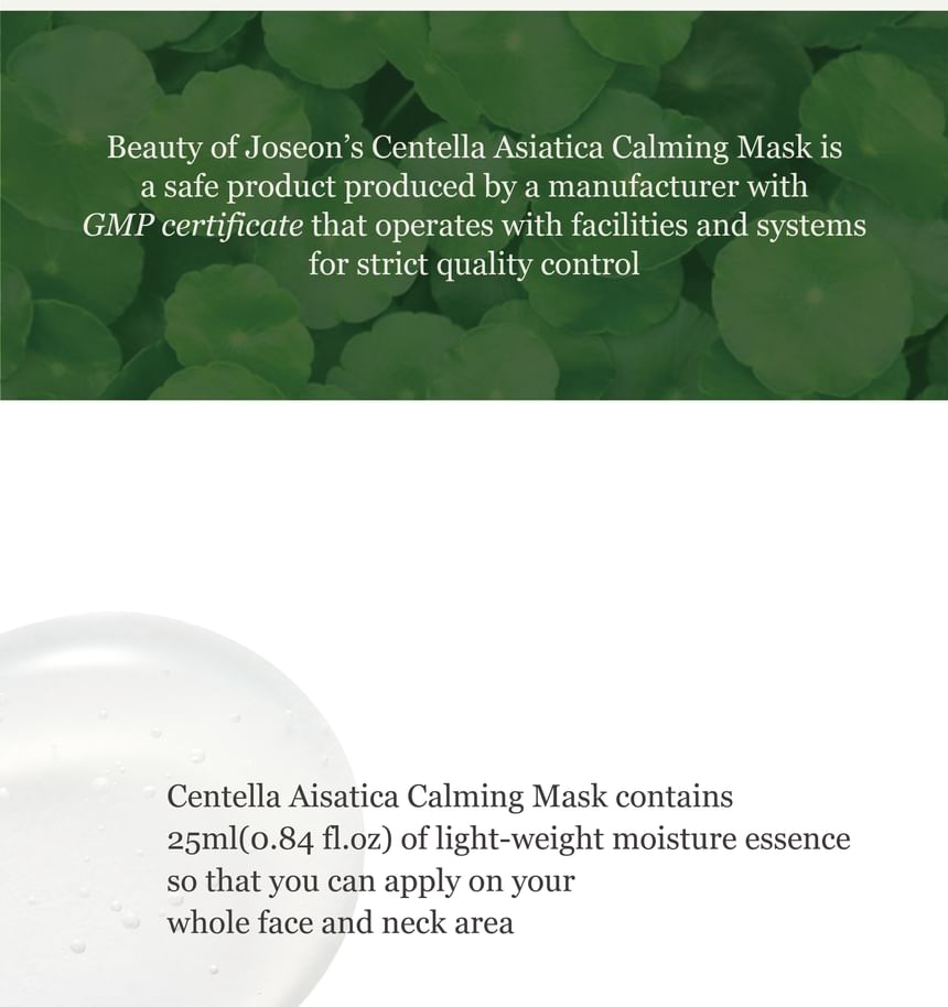 Beauty of Joseon - Centella Asiatica Kalmerende Maskerset