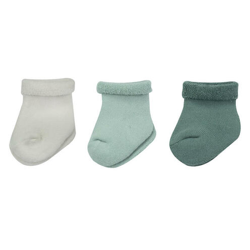Lot de 3 paires de chaussettes 0-6 mois Sapin-Ecru-Sauge - TROIS KILOS SEPT