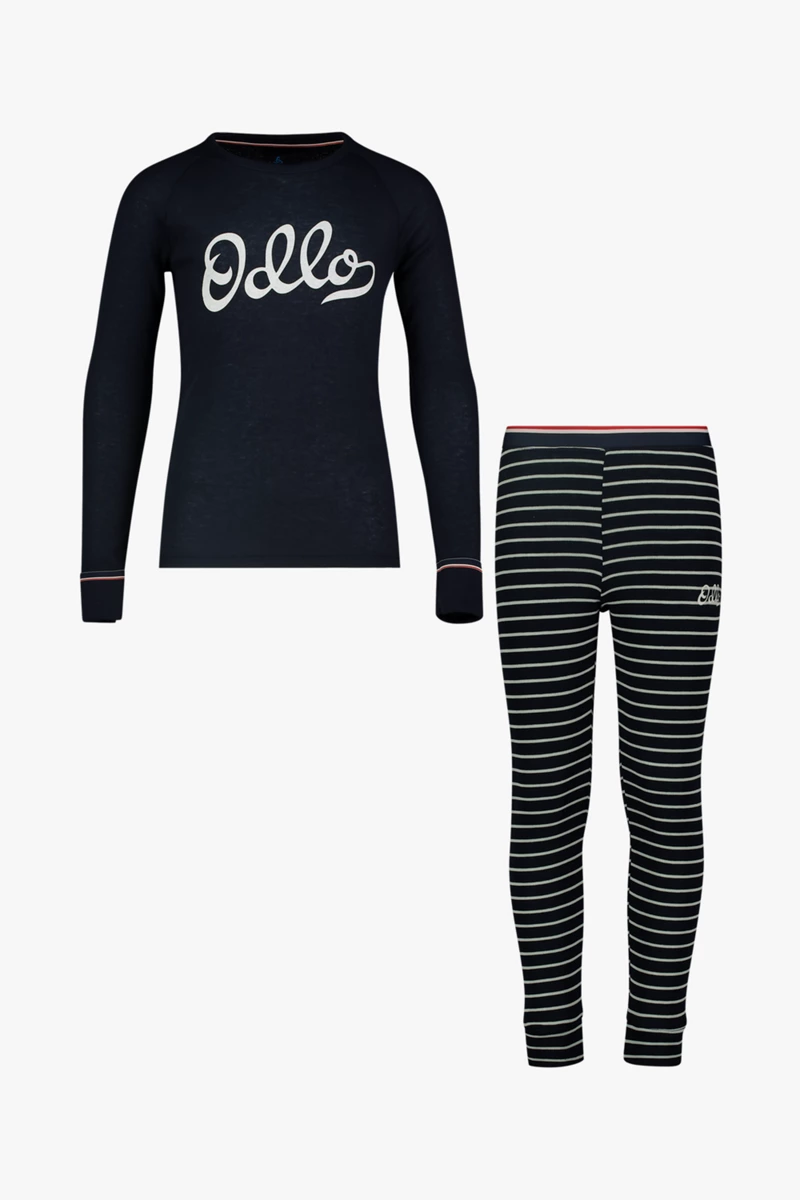 Odlo Active Warm Originals ECO Stripe Kinder Thermo Unterwäsche Set