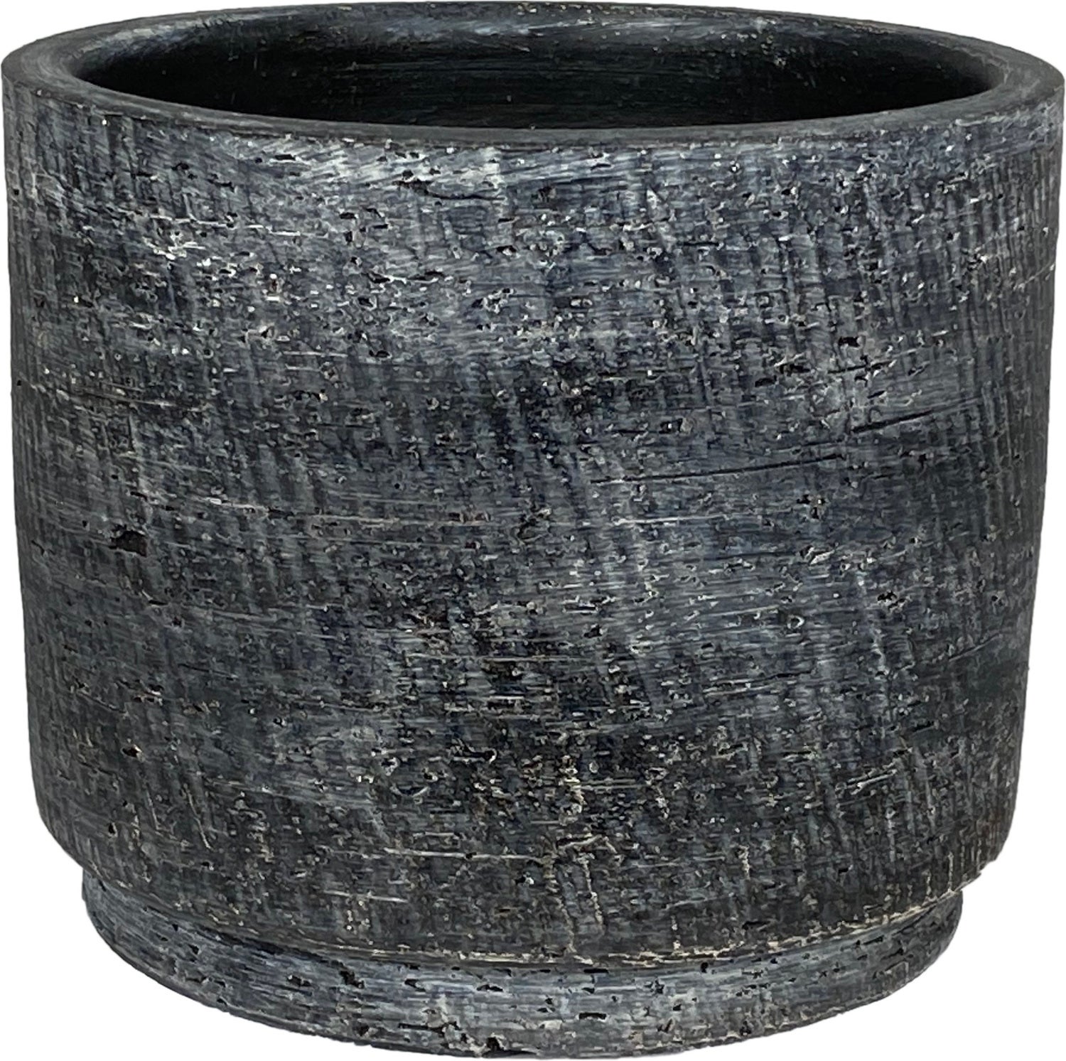 HS bloempot op voet Madrid zwart D 16 H 14 cm