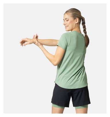 Maillot Manches Courtes Odlo Zeroweight Chill-Tec Femme Kaki