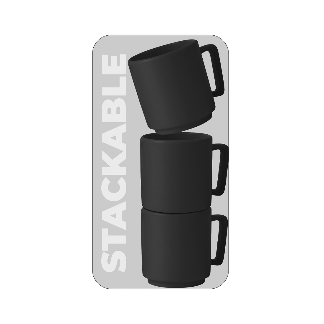 Berlinger Haus 4-teiliges Tassen-Set 300 ml Matte Black Collection