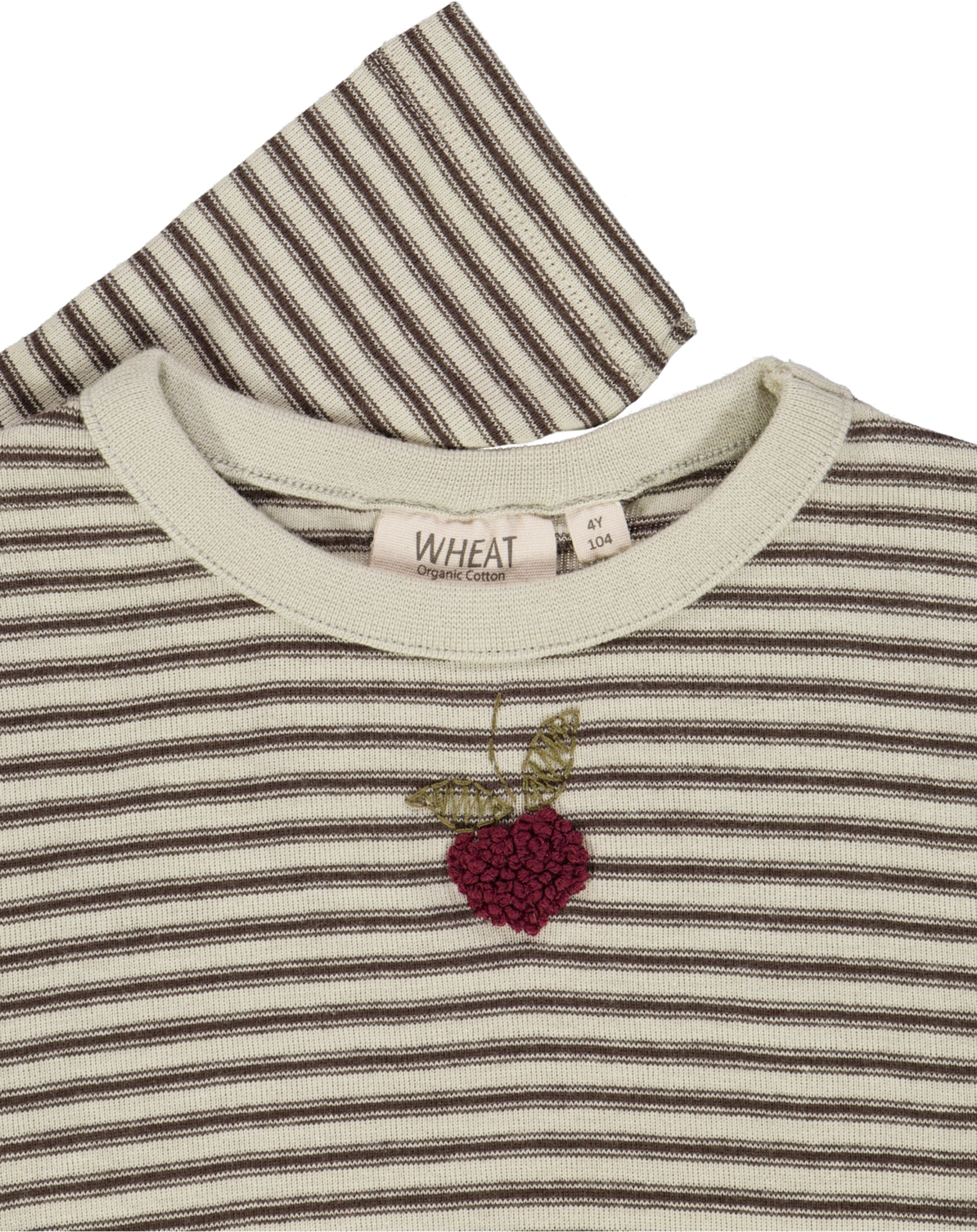 Langarm-Kleid BERRY gestreift in mulch