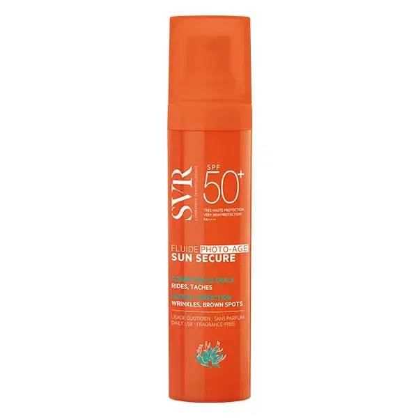 SVR Sun Secure Fluide Photo-age SPF50+ Protection Solaire Anti-Age Quotidienne 40ML
