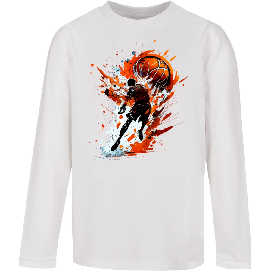 F4NT4STIC Longsleeve Shirt Basketball Spieler weiß