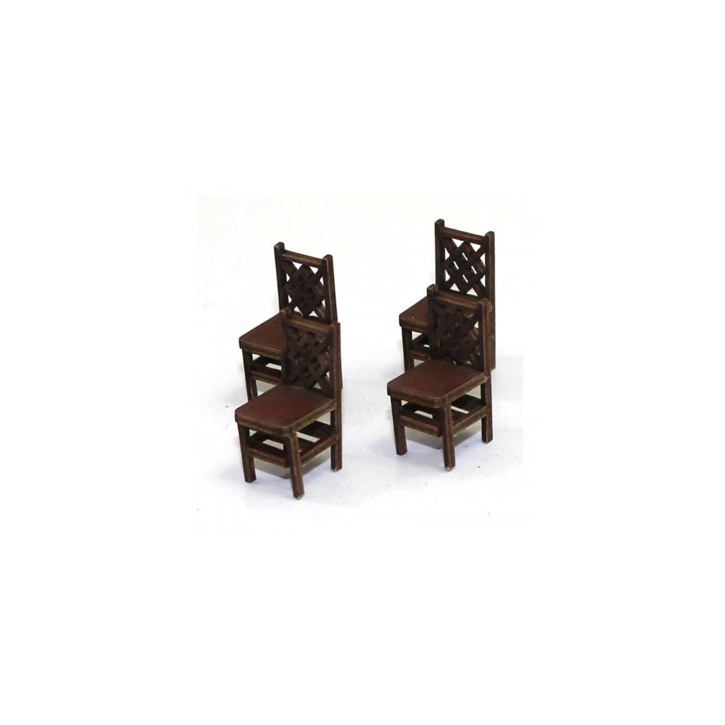 Chaises à Dossier Carré A (x4)