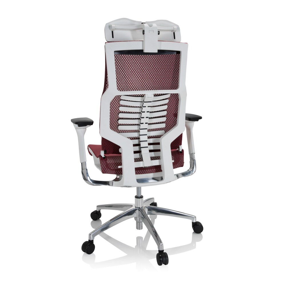 High End Bürostuhl POFIT WHITE I Netzstoff mit Armlehnen hjh OFFICE