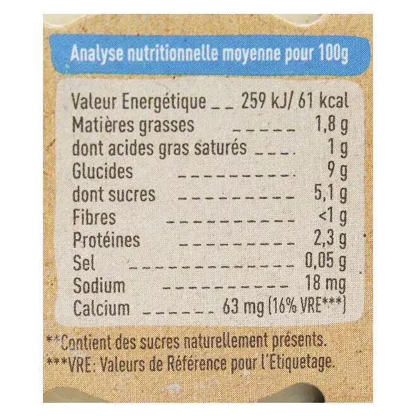 Babybio Desserts Lactés Pot Brassé au Lait de Vache Poire Cannelle +6m Bio Lot de 2 x 130g