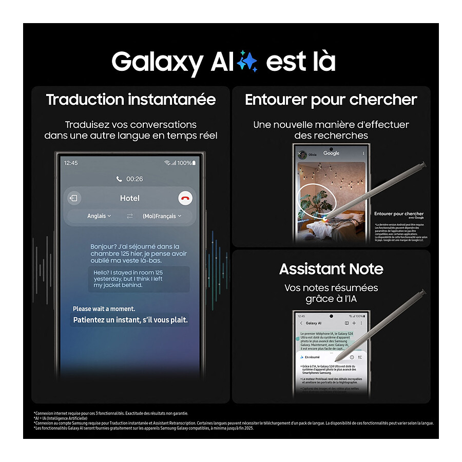 Samsung Galaxy S24 Ultra 5G (Gris) - 256 Go · Reconditionné