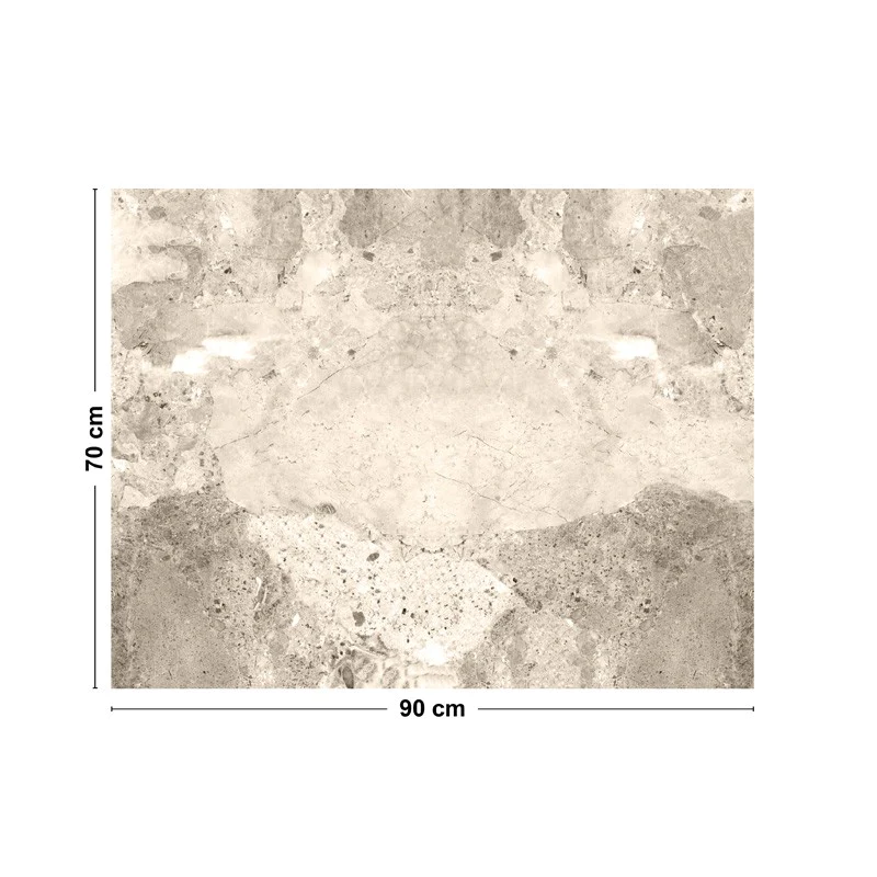 Crédence cuisine Fond de hotte ALU : L 90cm x H 70cm - MINERAL ECRU 99