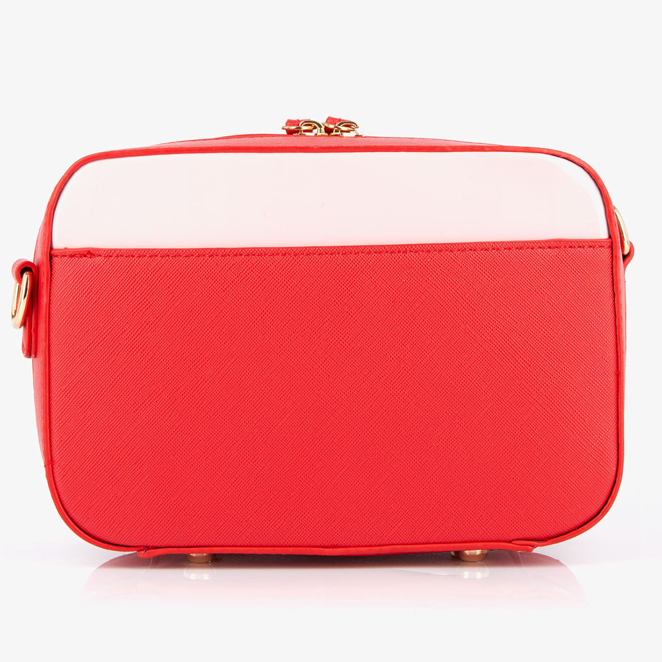 Mellow Yellow Sac besace en Cuir Fymera rouge - 20.5x24.5x8 cm
