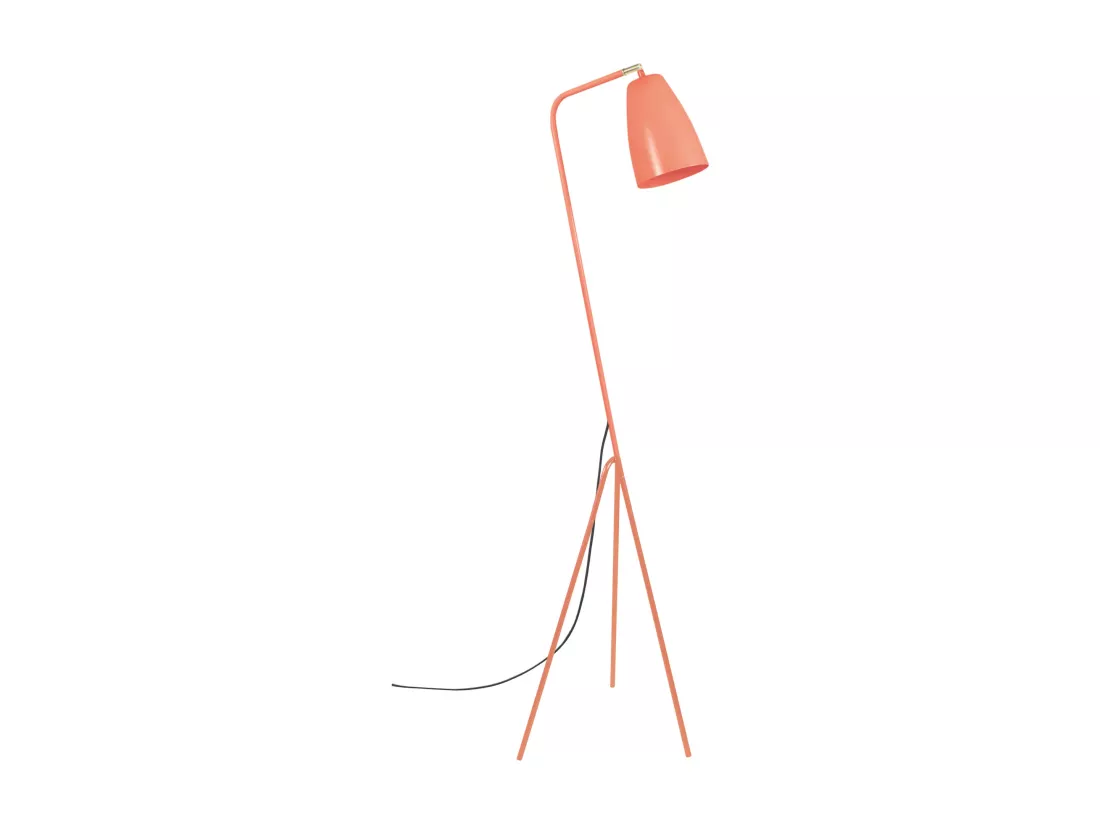 Lampadaire articulé métal orange 160 cm.