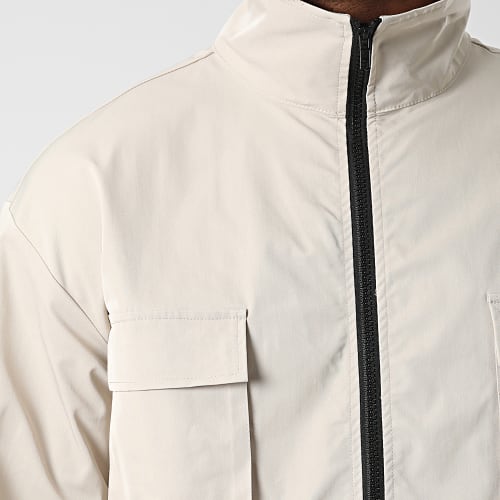 Ensemble Veste Zippée Et Pantalon Cargo Beige