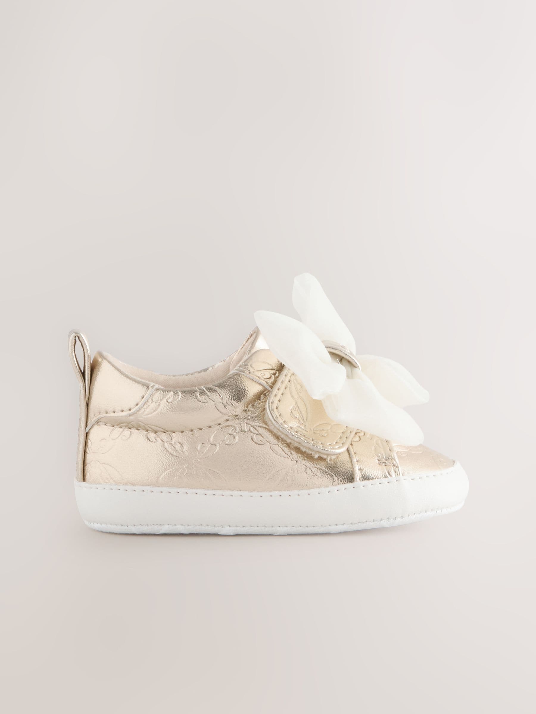 Goud - Baker by Ted Baker - Organza strik Padders trainers voor babymeisjes