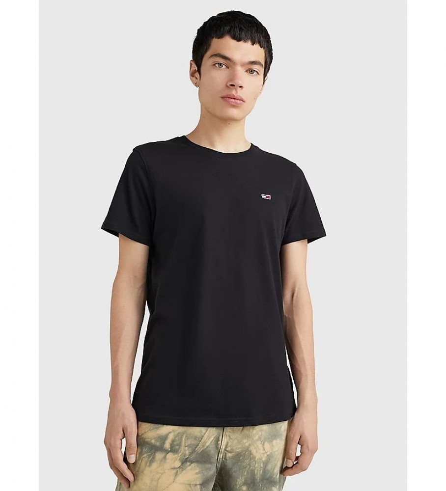 Conjunto de 2 camisetas Tommy Jeans Slim Fit, branca e preta.