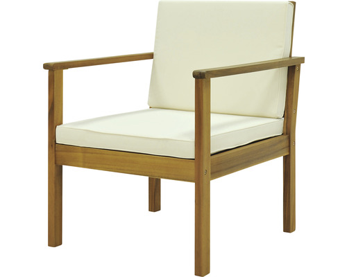 Alina Garden Place 4-zits houten tuinmeubelset bestaande uit: tafel, 2 stoelen, tweezitsbank, kussens