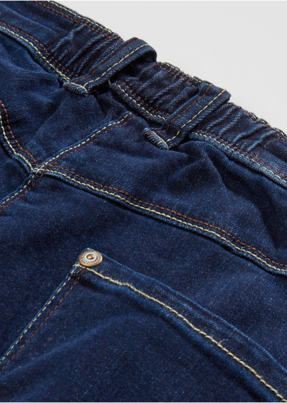 Jean extensible avec taille confortable, jambes extra larges