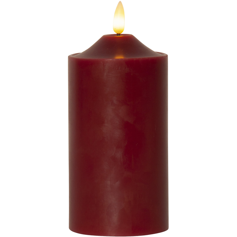 Star Trading LED Kerze Flamme, 17 cm, rot