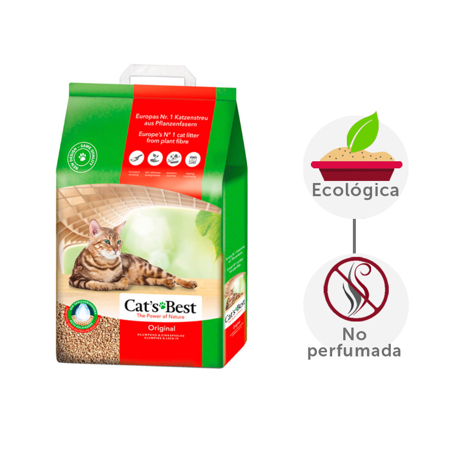 Forro de cama vegetal original Cat's Best para gatos