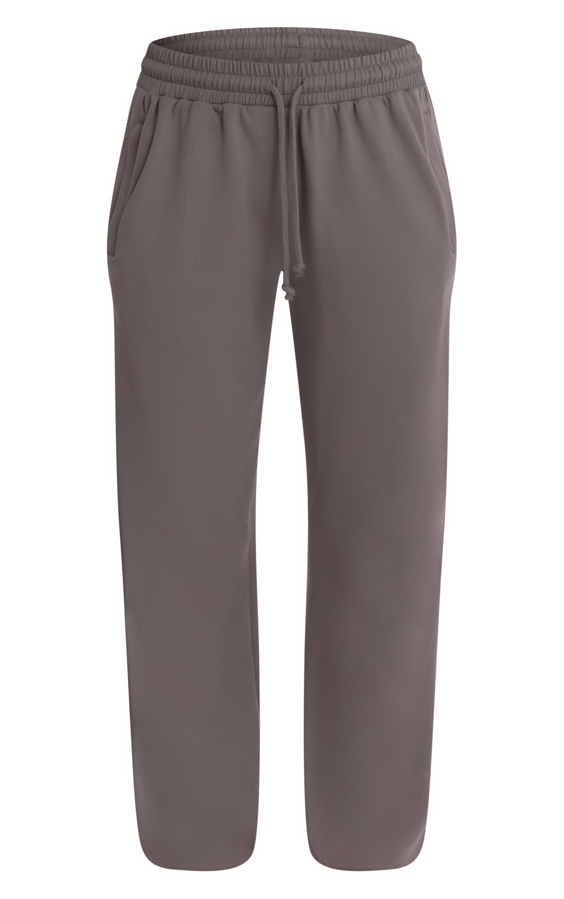 Charcoal Grey Pantalon De Jogging Côtelé Avec Poignets Resserrés