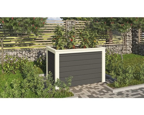 Verhoogd bed klassiek Karibu 0 98 x 65 x 62 cm terragrijs